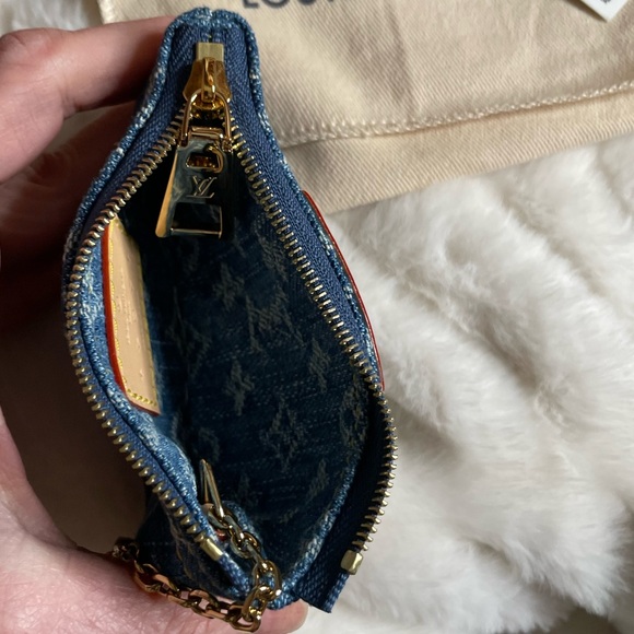 Louis Vuitton Denim remix Key holder with Pouch New Full set - Picture 9 of 12